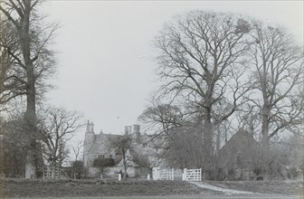 Kelmscott Manor. From the Meadows; Frederick H. Evans, British, 1853 - 1943, 1896; Lantern slide; 4.4 x 6.7 cm
