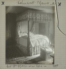 Kelmscott Manor. Bed Wm. Morris Was Born In; Frederick H. Evans, British, 1853 - 1943, 1896; Lantern slide