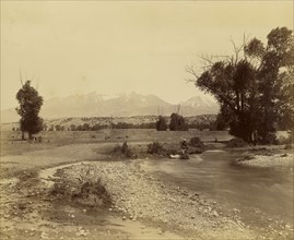 Sierra Blanca; William Henry Jackson, American, 1843 - 1942, New Mexico; about 1890; Albumen silver print