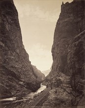 The Royal Gorge, Grand Canyon of the Arkansas; William Henry Jackson, American, 1843 - 1942, about 1880; Albumen silver print