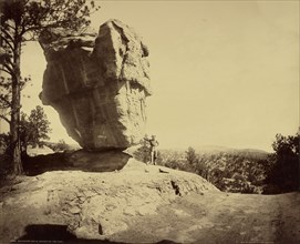 Balanced Rock, Garden of the Gods, Colorado; William Henry Jackson, American, 1843 - 1942, about 1900; Albumen silver print