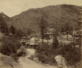 Iron Springs Hotel, Manitou; William Henry Jackson, American, 1843 - 1942, about 1880; Albumen silver print