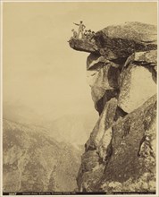Glacier Point, 3,201 feet, Yosemite, Cal; I.W. Taber, American, 1830 - 1912, 1887; Albumen silver print