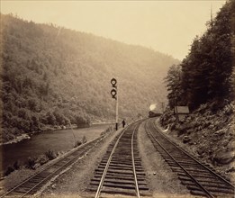 Bear Creek Curve, Lehigh Valley Railroad; William H. Rau, American, 1855 - 1920, about 1895; Albumen silver print