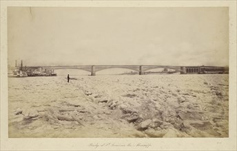 Bridge at St. Louis over the Mississippi; Robert Benecke, American, born Germany, 1835 - 1903, St. Louis, Missouri, United