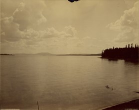 Yellowstone Lake, Mt. Sheridan; Frank Jay Haynes, American, 1853 - 1921, 1881 - 1916; Albumen silver print