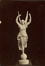 Statue of winged figure; about 1870 - 1890; Albumen silver print