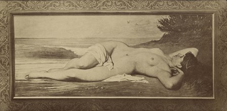 Painting of nude female; about 1870 - 1890; Albumen silver print