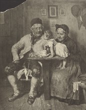 O. Günther - Kiss Me, Grandpa!; late 19th century; Collotype; 25.1 × 18.7 cm, 9 7,8 × 7 3,8 in