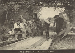 W. Zimmer - At the Skittle Alley; late 19th century; Collotype; 17.9 × 25.2 cm, 7 1,16 × 9 15,16 in
