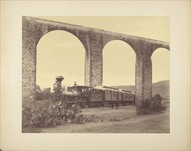 Old Aqueduct at Querétaro, Mexico; William Henry Jackson, American, 1843 - 1942, about 1886; Albumen silver print