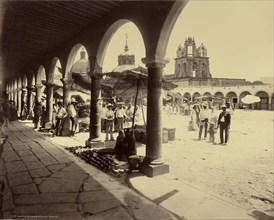 Market in Aguascalientes, Mexico; William Henry Jackson, American, 1843 - 1942, about 1880; Albumen silver print