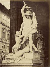 View of Pio Fedi's  Rape of Polyxena , 1866, Fratelli Alinari, Italian, founded 1852, Florence, Italy; 1866 - 1875; Albumen