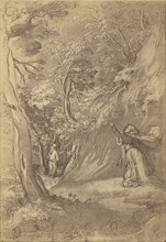 Drawing of The Stigmatization of St Francis in a Landscape by Federico Barocci; Roger Fenton, English, 1819 - 1869, London