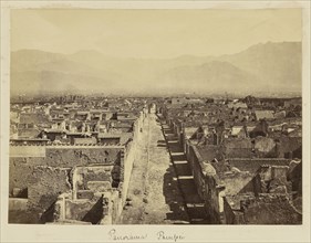 Panorama of Pompeii; Bisson Frères, French, active 1840 - 1864, Pompeii, Italy; about 1854 - 1864; Albumen silver print