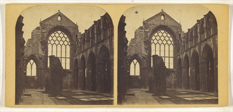 Abbey of Holyrood., East Window., British; about 1860; Albumen silver print