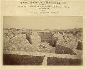 Back pier, no. 3, on the Grenelle side; Louis-Émile Durandelle, French, 1839 - 1917, April 22, 1887; Albumen silver print