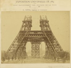 Construction between the first and second levels; Louis-Émile Durandelle, French, 1839 - 1917, May 15, 1888; Albumen silver