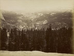 The Lyell Group and Nevada Fall from Sentinel Dome; Carleton Watkins, American, 1829 - 1916, 1865 - 1866; Albumen silver print