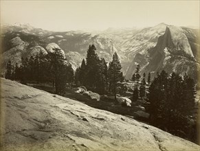 The Domes, from Sentinel Dome, Yosemite; Carleton Watkins, American, 1829 - 1916, 1865 - 1866; Albumen silver print