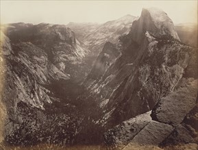 Half Dome from Glacier Point; Carleton Watkins, American, 1829 - 1916, 1865 - 1866; Albumen silver print