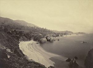 Gibson Beach, Point Lobos, Monterey County; Carleton Watkins, American, 1829 - 1916, 1880 - 1883; Albumen silver print