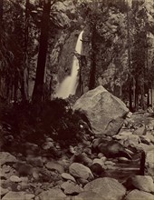 Lower Yo-Semite Fall, 1600 ft., Yo-Semite Valley; Thomas Houseworth & Company, Carleton Watkins, American, 1829 - 1916, or C.L