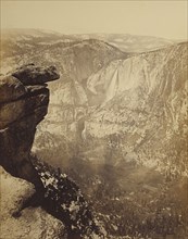 Yosemite Falls from Glacier Point; Carleton Watkins, American, 1829 - 1916, 1865 - 1866; Albumen silver print