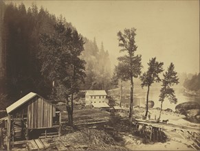 Eagle Creek, Columbia River, Oregon; Carleton Watkins, American, 1829 - 1916, 1867; Albumen silver print