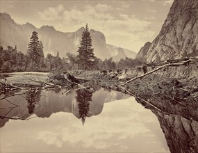 Looking down Yosemite Valley; Thomas Houseworth & Company, Carleton Watkins, American, 1829 - 1916, or C.L. Weed, American