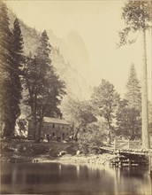The Sentinel and Hotel; Carleton Watkins, American, 1829 - 1916, 1865 - 1866; Albumen silver print