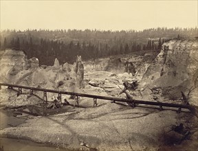 Malakoff Diggings, North Bloomfield, California; Carleton Watkins, American, 1829 - 1916, 1871; Albumen silver print