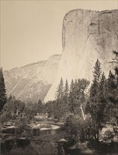 El Capitan, 3600 ft., Yosemite; Carleton Watkins, American, 1829 - 1916, Yosemite, California, Mariposa County, United States