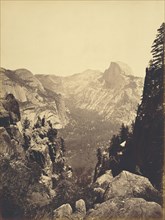 The Domes from Moran Point, Yosemite, No. 680; Carleton Watkins, American, 1829 - 1916, about 1880; Albumen silver print