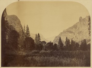 Yosemite, View on Valley Floor, with Sentinel Rock at Right; Carleton Watkins, American, 1829 - 1916, Yosemite, California