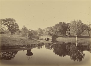 Pond and Bridge, Thurlow Lodge; Carleton Watkins, American, 1829 - 1916, 1874; Albumen silver print