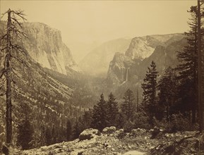 Yosemite Valley from Inspiration Point; Carleton Watkins, American, 1829 - 1916, Yosemite, California, United States; negative