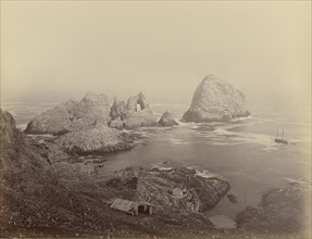 Sugar Loaf Islands and Fisherman's Bay, Farallons; Carleton Watkins, American, 1829 - 1916, San Francisco, California, USA