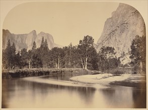 View from Camp Grove down the Valley - Yo Semite; Carleton Watkins, American, 1829 - 1916, Yosemite, California, United States