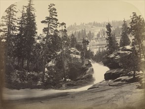 Cascade - Nevada Fall - 700 ft. Yo Semite; Carleton Watkins, American, 1829 - 1916, Yosemite, California, United States; 1861