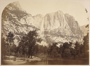River View, Yo Semite Falls. 2477 ft; Carleton Watkins, American, 1829 - 1916, Yosemite, California, United States; 1861