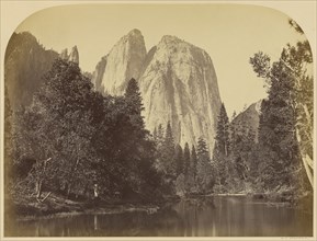 River View - Cathedral Rocks; Carleton Watkins, American, 1829 - 1916, Yosemite, California, United States; 1861; Albumen