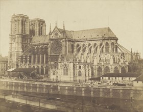 Notre Dame Cathedral; Édouard Baldus, French, born Germany, 1813 - 1889, Paris, France; 1850 - 1859; Albumen silver print