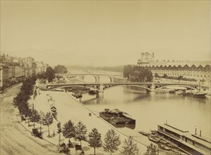 The Seine and the Ile de la Cite; Édouard Baldus, French, born Germany, 1813 - 1889, Paris, France; 1850 - 1860; Albumen silver