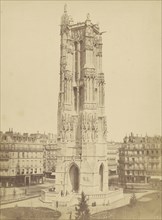 Tour St. Jacques; Édouard Baldus, French, born Germany, 1813 - 1889, Paris, France; 1850 - 1860; Albumen silver print
