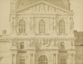 Louvre, facade of a pavillion; Édouard Baldus, French, born Germany, 1813 - 1889, Paris, France; 1850 - 1860; Albumen silver