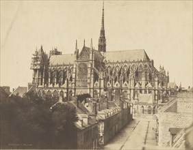 Cathedrale d'Amiens; Édouard Baldus, French, born Germany, 1813 - 1889, Amiens, France; 1850 - 1855; Salted paper print