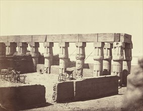 Temple de Louksour. Vue generale des colonnades du milieu Thebes; Félix Bonfils, French, 1831 - 1885, Thebes, Egypt; 1872