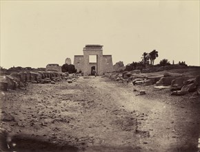 Avenue des Sphinx et propylone ptolemeen, Karnak, Thebes; Félix Bonfils, French, 1831 - 1885, Thebes, Egypt; 1872; Albumen