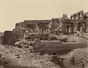 Ruines du 3eme pylone du Temple, sud-est, partie gauche, Karnak, Thebes; Félix Bonfils, French, 1831 - 1885, Thebes, Egypt
